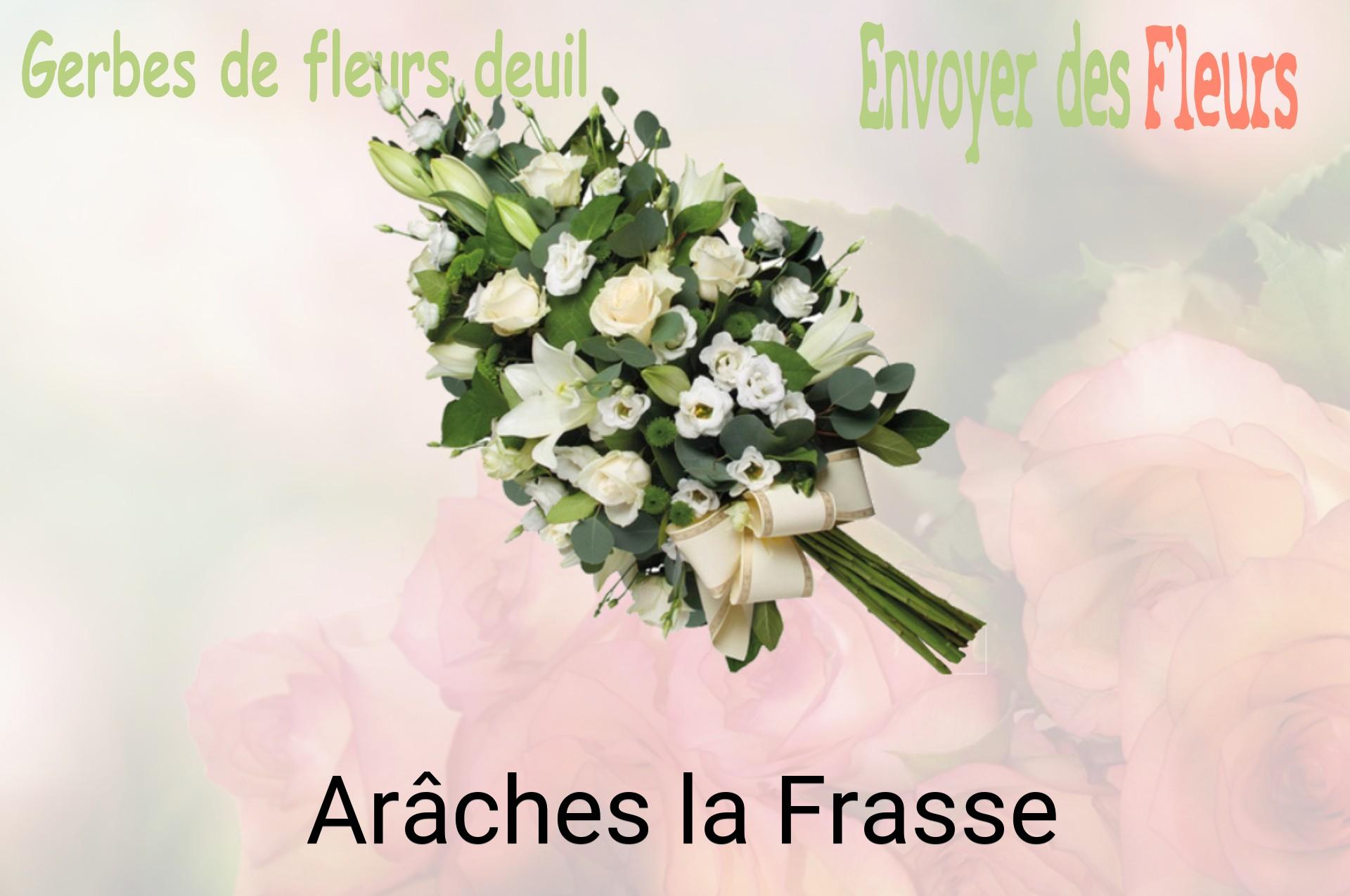 Gerbe de fleurs de deuil livrée à Arâches-la-Frasse